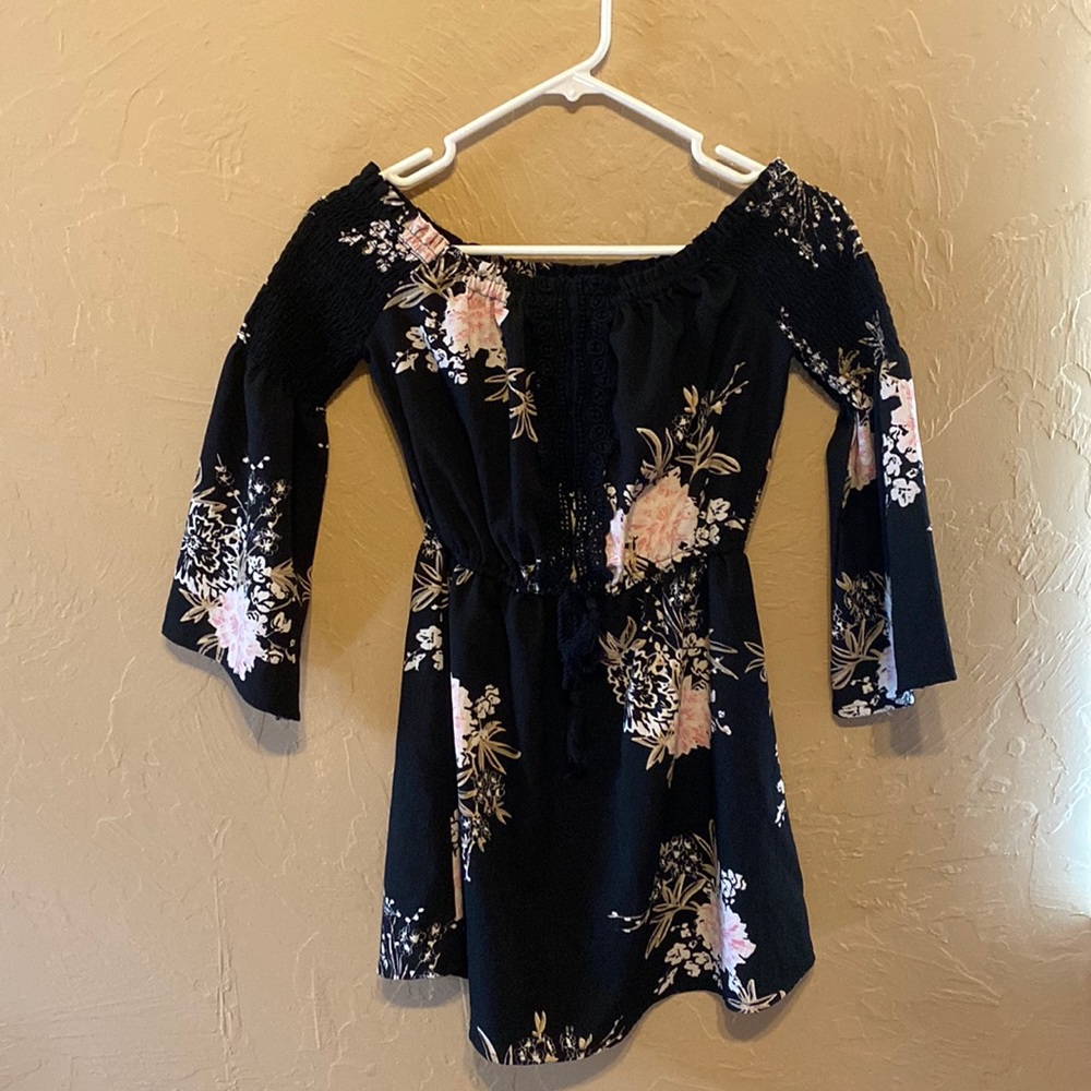 Black floral dress
